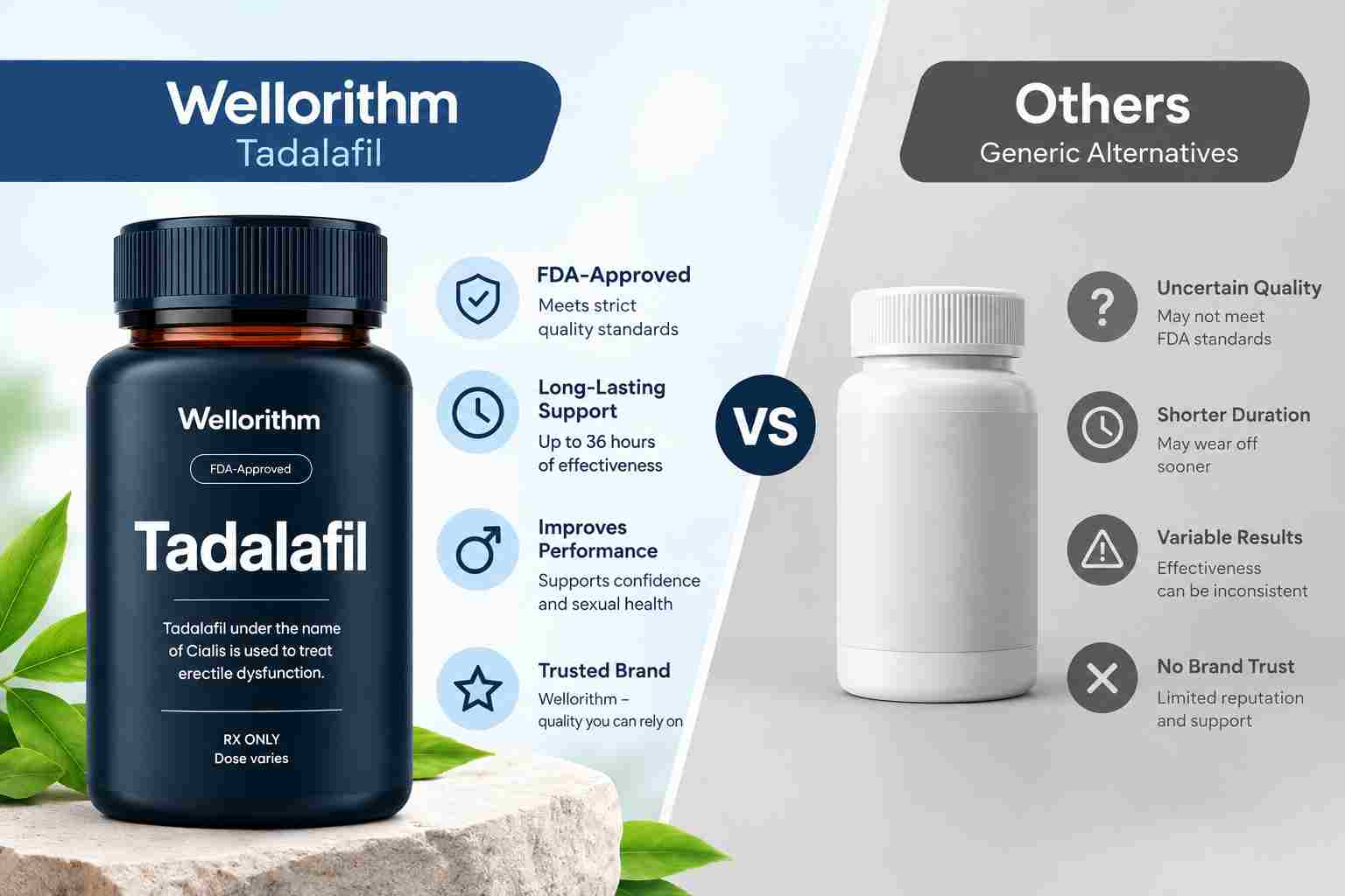 Wellorithm Tadalafil Vs Other Supplement